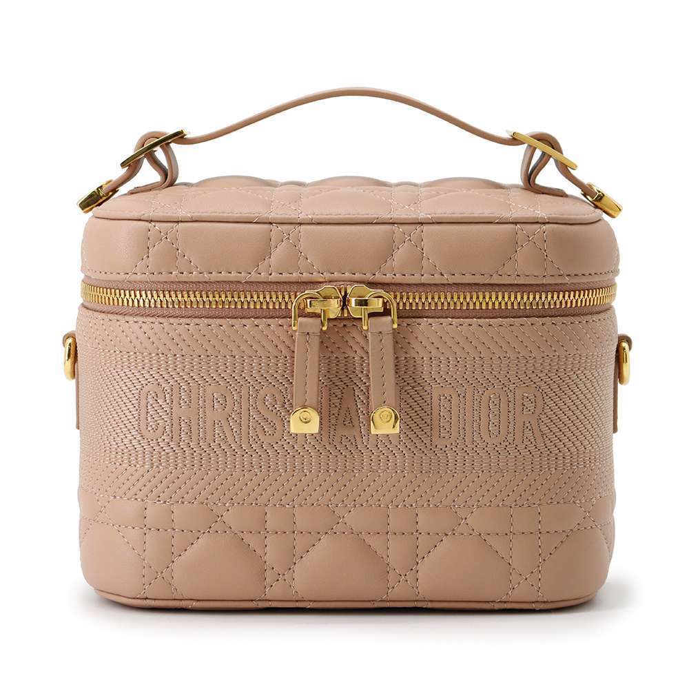 Christian Dior Vanity Cannage Lambskin Handbag